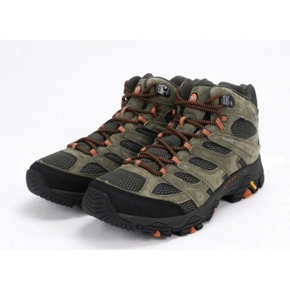 Merrell Moab 3 Mid Gore-TEX Mens 11 Outdoors Shoes Olive/Orange J035791